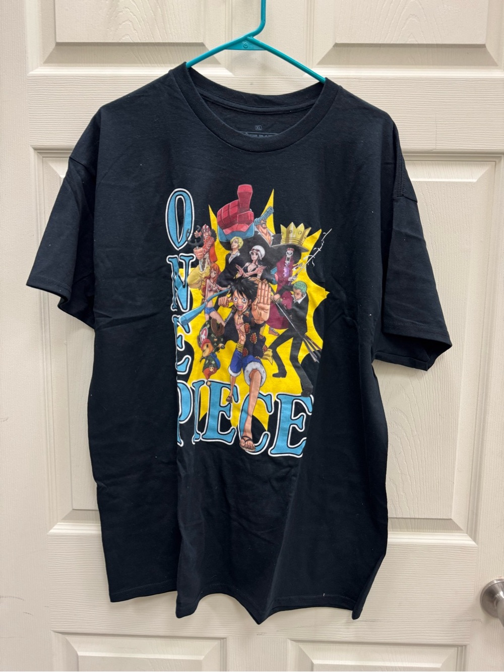 Onepiece Black Tee with White One Piece Logo